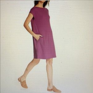 Eileen Fisher Curan Bateau Jersey Dress Medium